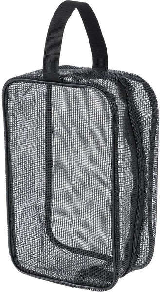 Toiletry Bag Black Mesh Perfect For Travel Organizer Gym Camping Makeup Bags & Cases