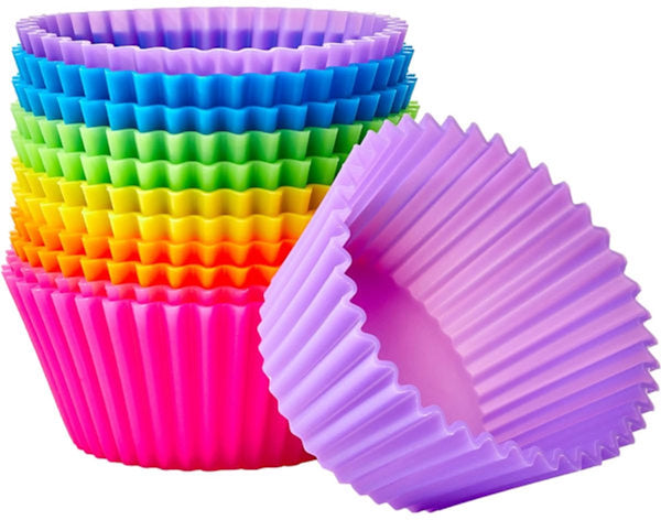 Round Reusable Pack Of 12 (Ovenproof Up To 220Ac) Assorted Colors Baking Trays
