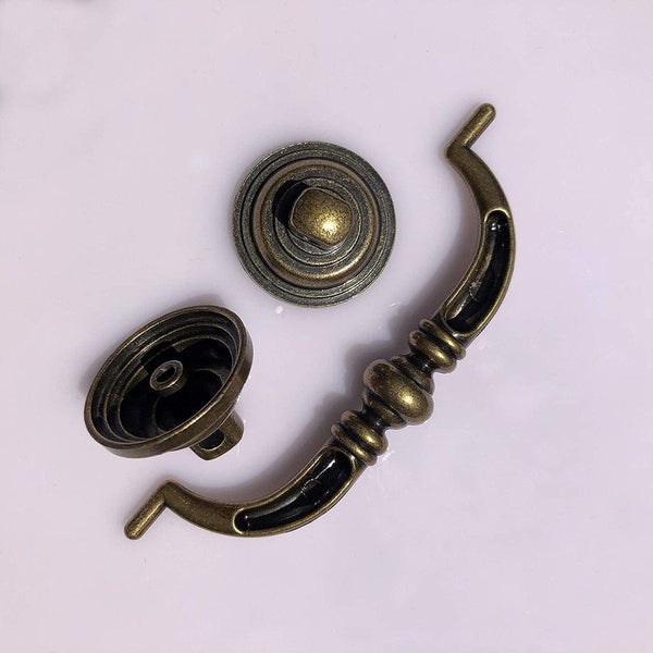 10 Pieces 4.25 Inch Center Hole Shabby Chic Drawer Pulls Antique Bronze Kitchen Cabinet With Buckles 108Mm Cabinet Pulls