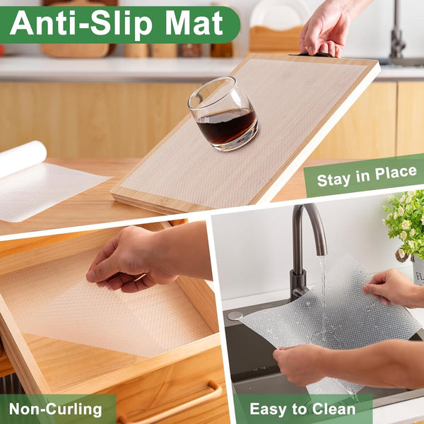 30X300cm Non Stick Shelf Liner Waterproof Oil Resistant Easy Clean Drawer Liners