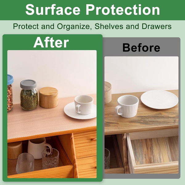30X300cm Non Stick Shelf Liner Waterproof Oil Resistant Easy Clean Drawer Liners