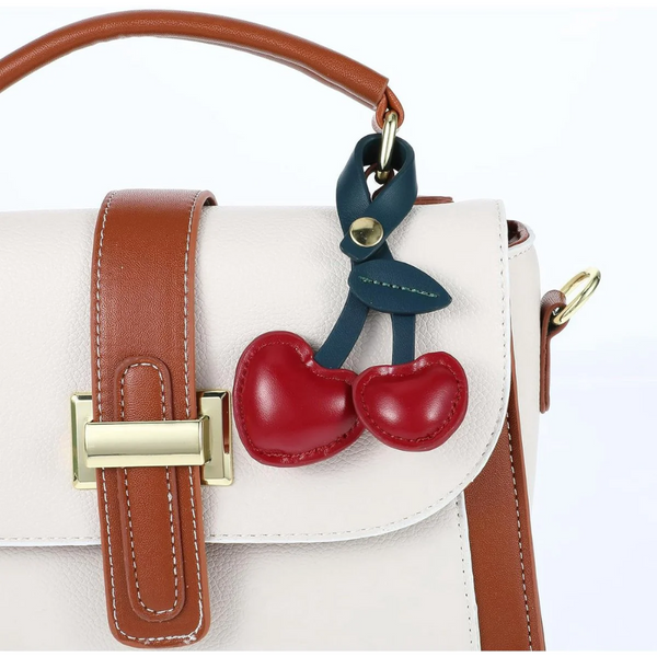 Cute Leather Cherry Bag Charms For Women & Girls Pu Pendant Charms & Pendants