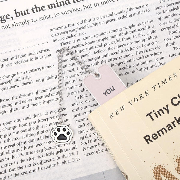 Set Of 2 Cat Gifts For Lovers Cute Reading Boys Girls Kids & Friends Stainless Steel (Style B) Bookmarks