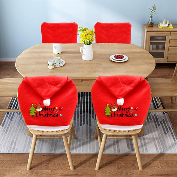 Chair Covers (5 Pieces) Dining Sofa Christmas Perfect For Holiday Table And Decorations Home Kitchen Party Slipcovers