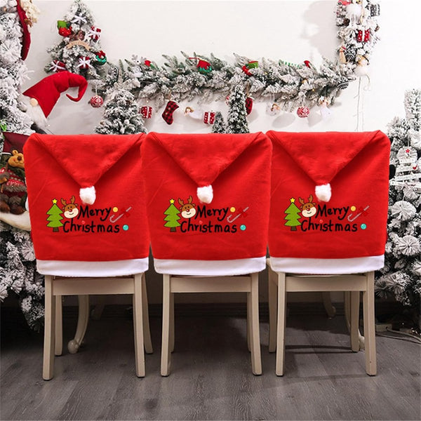 Chair Covers (5 Pieces) Dining Sofa Christmas Perfect For Holiday Table And Decorations Home Kitchen Party Slipcovers