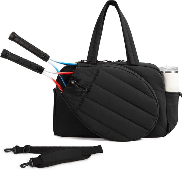 Tennis Bag Backpack 42L With Shoe Compartment Sports Waterproof Racket Protective Portable As Shoulder Black Bags
