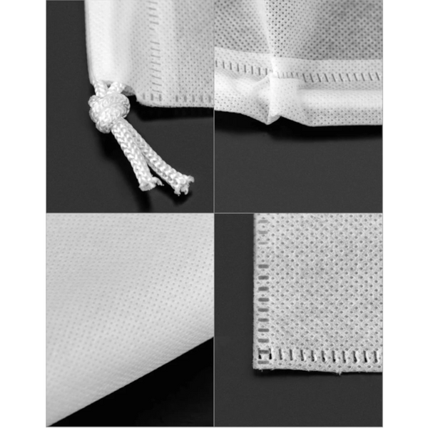 6 Piece Drawstring Dust Cover 50X40cm White Storage Bags