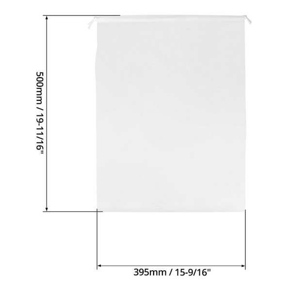 6 Piece Drawstring Dust Cover 50X40cm White Storage Bags