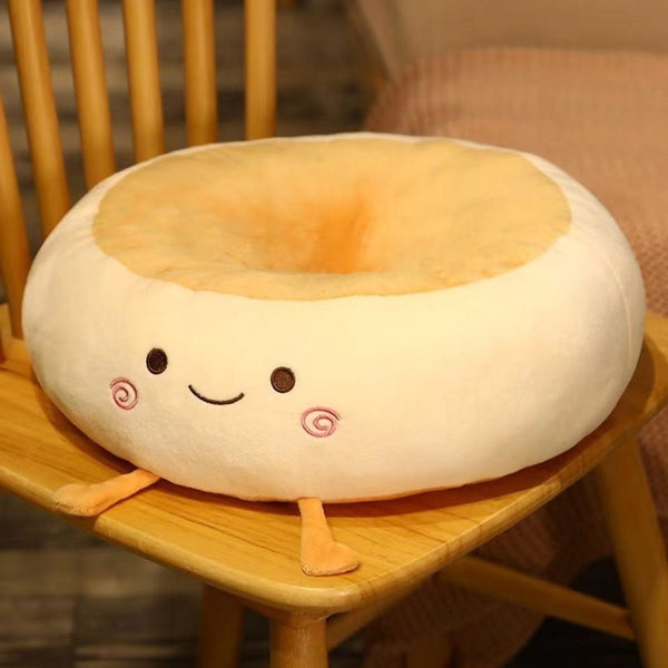 Cute Cartoon Donut Seat Cushion Soft Decorative Chair Pillow For Home & Office 38*38*14Cm (Smile Style) Cushions & Decorative Pillows