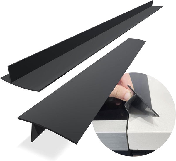 Black Silicone Hob Sealing Strip 2 Pack Gap Filler For Kitchen Appliances Other Cookware