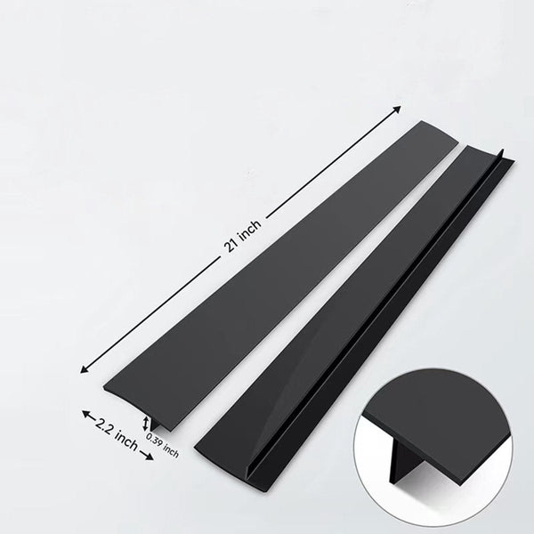 Black Silicone Hob Sealing Strip 2 Pack Gap Filler For Kitchen Appliances Other Cookware