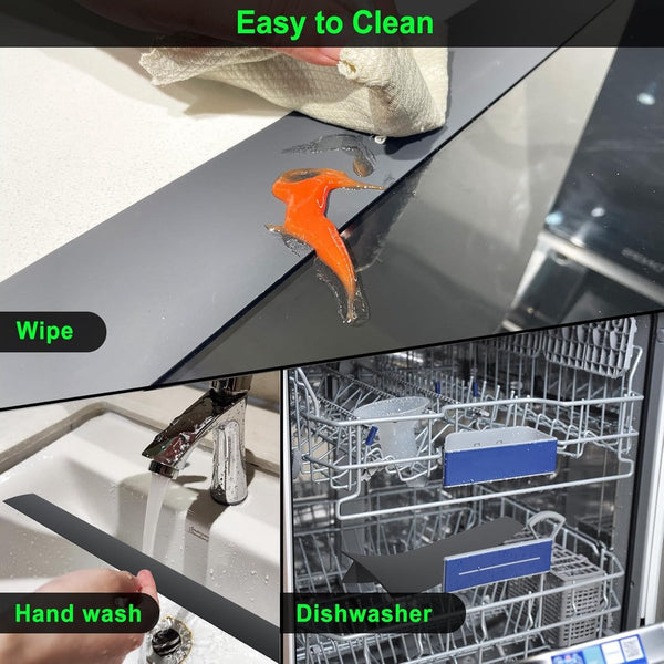 Black Silicone Hob Sealing Strip 2 Pack Gap Filler For Kitchen Appliances Other Cookware