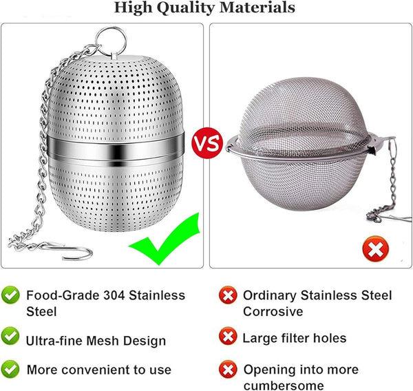 Tea Strainer Made Of Stainless Steel Filter 304 With Chain Suitable For Teacups Teapots Kettles Tea Infusers
