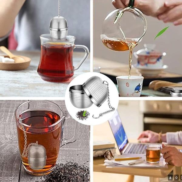 Tea Strainer Made Of Stainless Steel Filter 304 With Chain Suitable For Teacups Teapots Kettles Tea Infusers