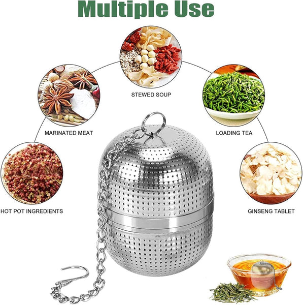 Tea Strainer Made Of Stainless Steel Filter 304 With Chain Suitable For Teacups Teapots Kettles Tea Infusers