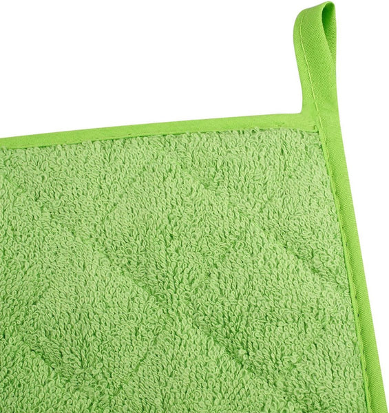 Placemat Set Of 5 Insulation Mats For The Kitchen Heat Resistant Large Coasters Daily Cooking And Baking (Dimensions: 6.5 X Inches Color: Light Green)