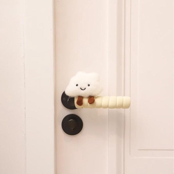 Set Of 2 Cloud Door Handle Covers White Other Door Hardware