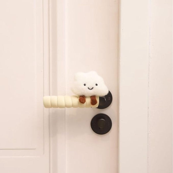 Set Of 2 Cloud Door Handle Covers White Other Door Hardware