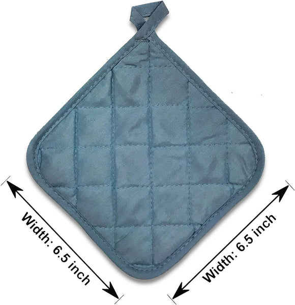 Placemat Set Of 5 Insulation Mats For The Kitchen Heat Resistant Large Daily Cooking And Baking (Dimensions: 6.5 X Inches Color: Blue) Coasters