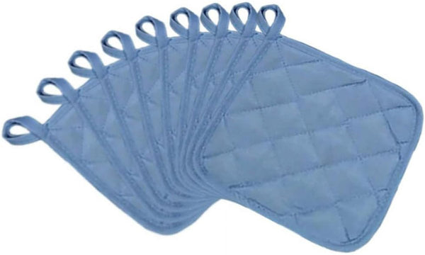 Placemat Set Of 5 Insulation Mats For The Kitchen Heat Resistant Large Daily Cooking And Baking (Dimensions: 6.5 X Inches Color: Blue) Coasters