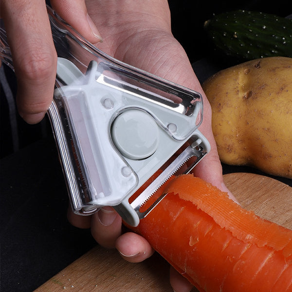 Peeler 3 In 1 Ergonomic Can Be Used For Peeling Grating And Slicing Blue Peelers & Slicers