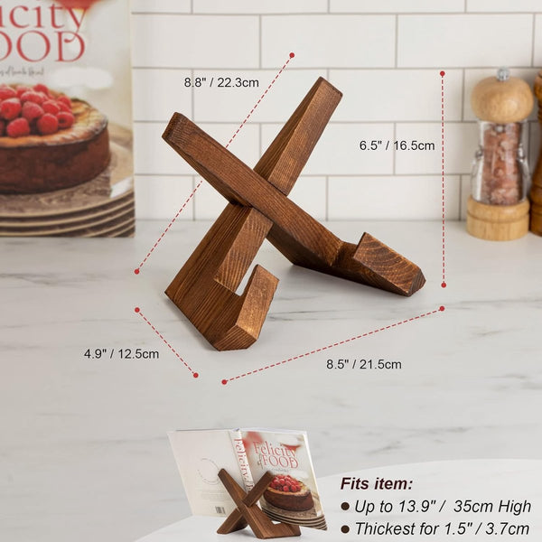 Recipe Rack Multifunctional Kitchen Display Stand Brown Racks & Holders