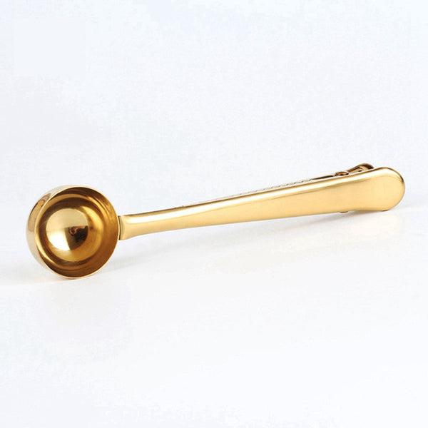 Coffee Spoon Measuring With Closing Clip Accessories Bean Gold Measuring Cups Jugs & Spoons
