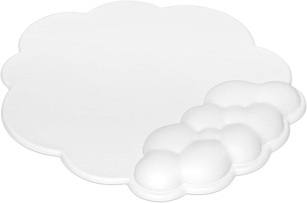 Mouse Pad With Wrist Rest Ergonomic Leather Surface Suitable For Computers Laptops Office Home And Travel Non Slip Bottom White Mouse Pads & Wrist Res