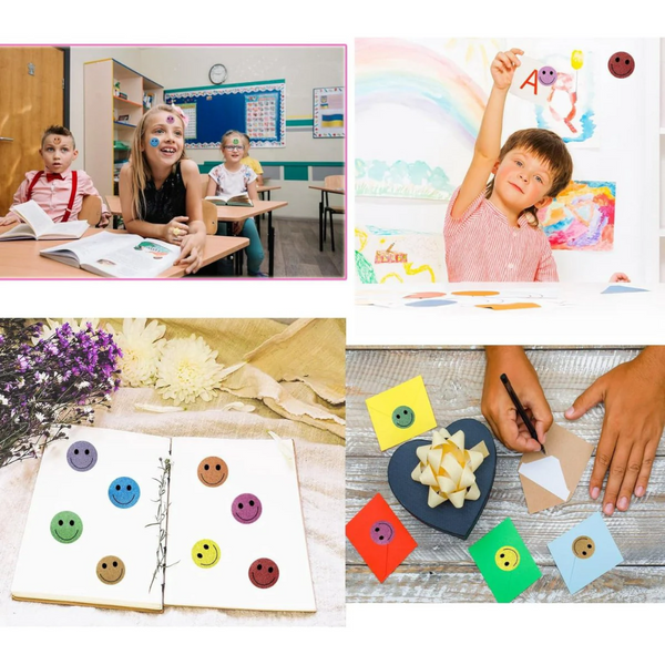 Glitter Dot & Smiley Face For Kids 500 Sheets 10 Stickers