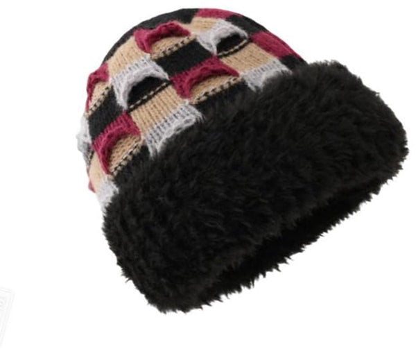 Winter Warm Knitted Hat With Fleece Lining Unisex Suitable For Cold Weather Black Hats