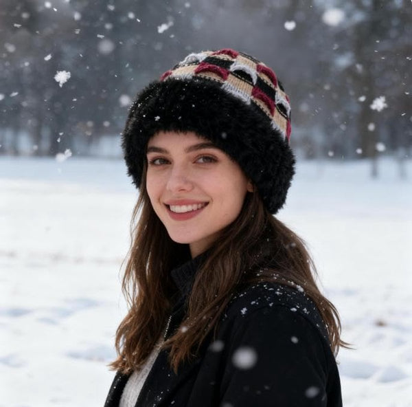 Winter Warm Knitted Hat With Fleece Lining Unisex Suitable For Cold Weather Black Hats