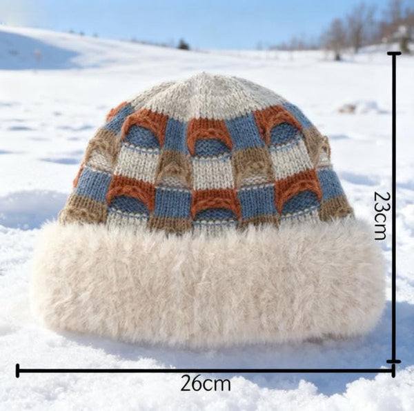Winter Warm Knitted Hat With Fleece Lining Unisex Suitable For Cold Weather Black Hats