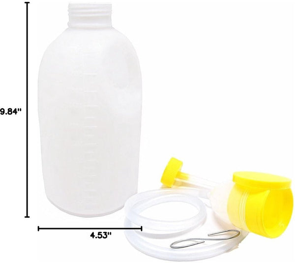 Urinal Men Pee Bottle Camping Toilet Plastic Anti Splash Urine Cup Large 1700Ml With Lid Reusable For The Elderly Hospitalcamping Portable Toilets & A