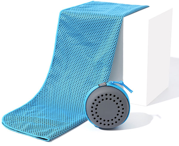 Cooling Towel For Summer & Sports Quick Drying Towels Running With Storage Box 30X80 Cm (Adult Size) Sky Blue Towels & Washcloths
