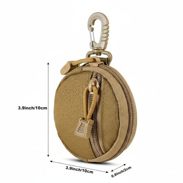 Set Of 2 Khaki Compact Wallet For Travel & Daily Use Storage Bags