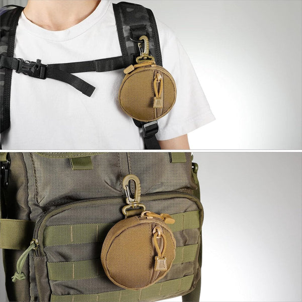 Set Of 2 Khaki Compact Wallet For Travel & Daily Use Storage Bags