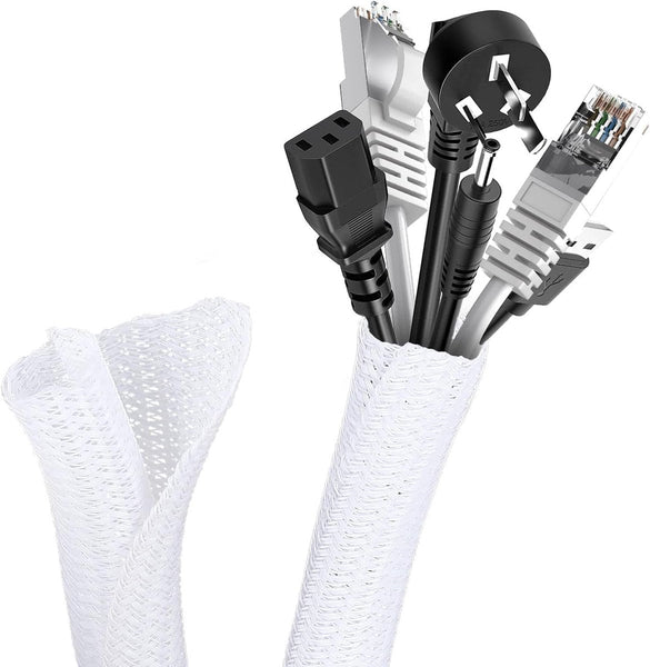 Cable Tray Self Closing Suitable For 13 22Mm Sheathed Cables Conceals Cut To Size Protection In Tv Offices Homes Cars Etc. Pieces Each (White) Cable T