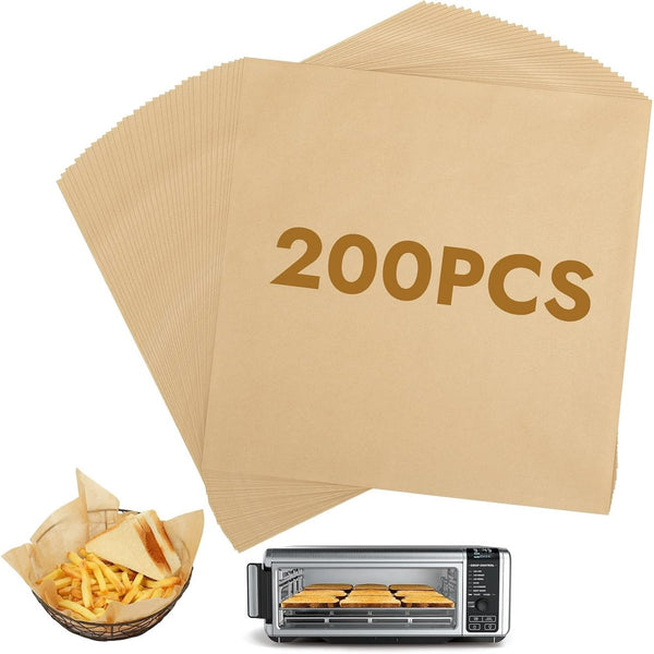Baking Paper 12 Inch Airfryer 200 Sheets Disposable Liner Oven Accessory With Hinged Lid Air Fryer Accessories