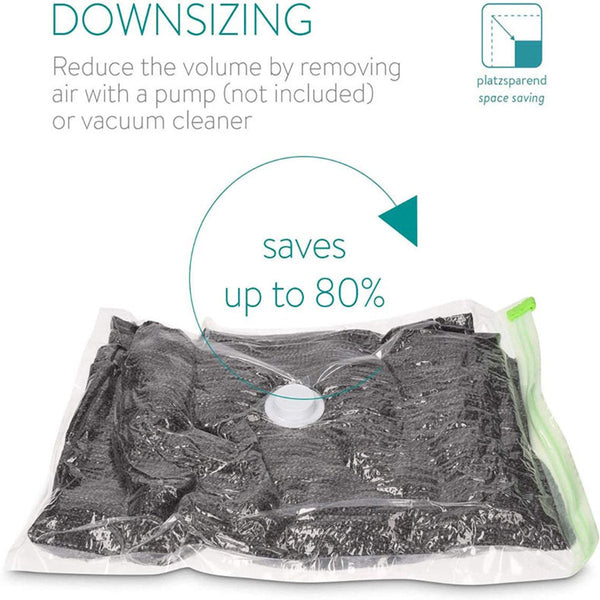 Vacuum Bags For Clothes Set Of 4 With Manual Inflation Function 120X100cm Storage Bags