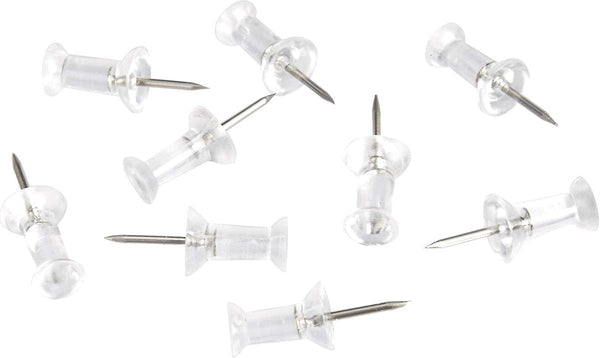 200 Clear Push 11Mm Long For Noticeboards Crafts Pins