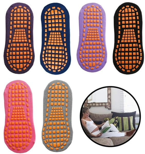 6 Pairs Non Slip Trampoline For Adults All Season Grip Socks