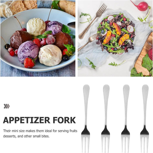 Fruit 12 Pieces Mini Made Of Stainless Steel Portable Snacks And Desserts Suitable Family Gatherings Restaurants Cutlery Formal Dinners Outdoor Events