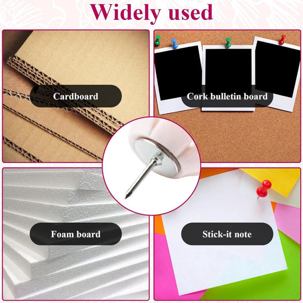 30 Flower Shaped Push For Notice Boards Decorative & Durable Pins