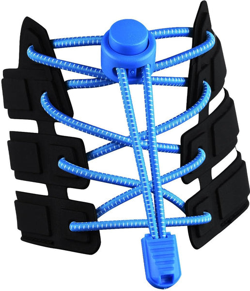 Sneaker Laces 120Cm Sneakers Elastic Without A Tie Suitable For Students And Adults Strong Buckle Quick Release Function Blue Shoe Laces