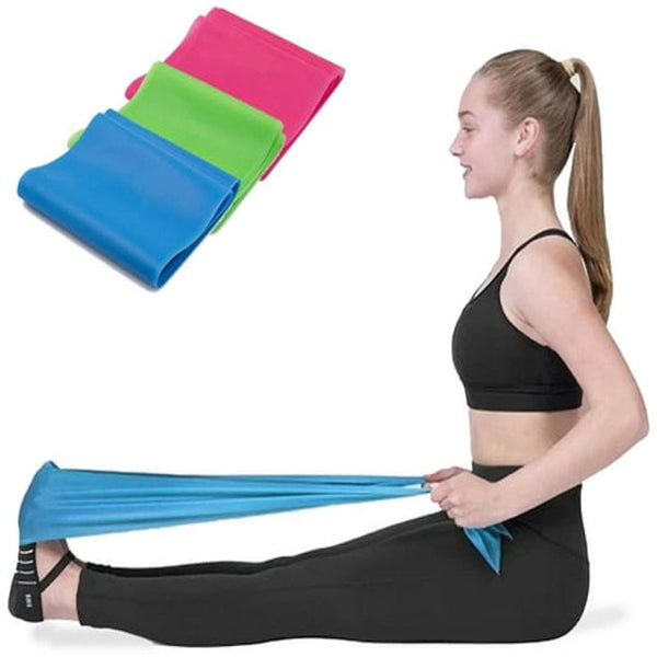 3 Items Resistance Band Yoga Stretch Shoulder Fitness (Blue + Red Green) Resistance Trainers