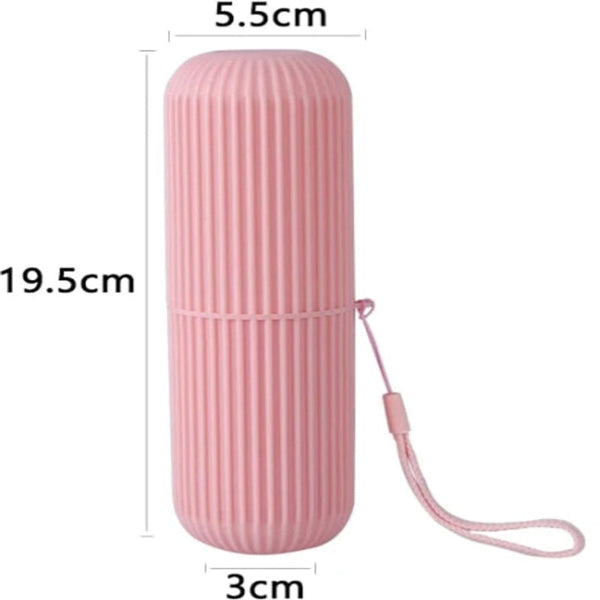 4 Piece Travel Toothbrush Holder Set Portable Mouthwash Cup & Storage Box Tumblers & Toothbrush Holders