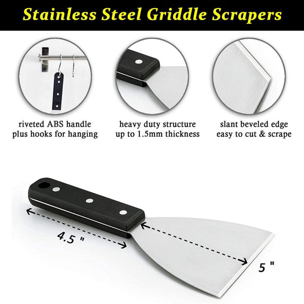 2 Piece Stainless Steel Spatula Set For Grills & Food Processing Spatulas