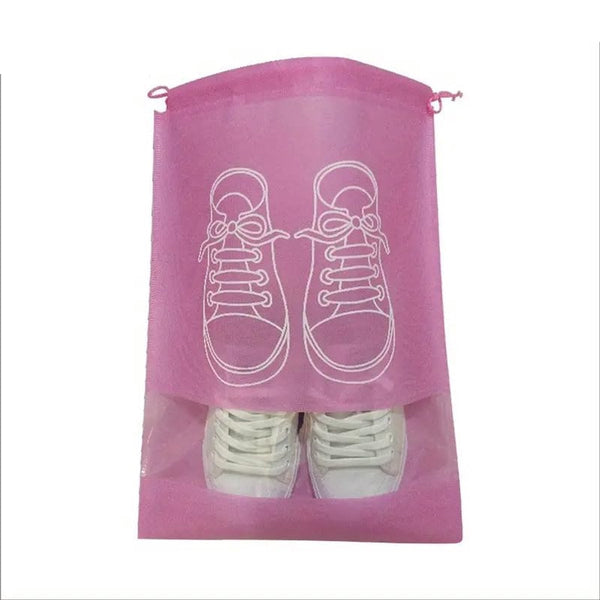 Pack Of 5 Travel And Storage Water Repellent Organizer Pink (43.5*32Cm) Shoe Bags