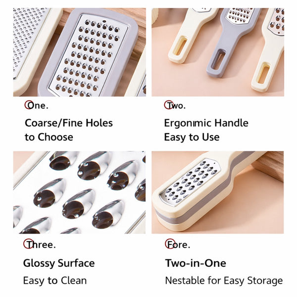 3 Piece Stainless Steel Grater Set Cheese Ginger Garlic Graters & Zesters