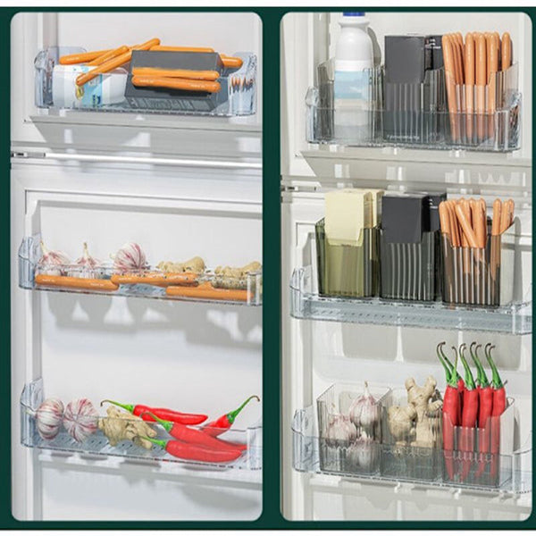 Green Refrigerator Storage Boxes With Side Door (Set Of 3) Food Storage Containers
